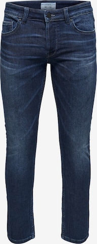 Coupe slim Jean 'Loom' Only & Sons en bleu : devant