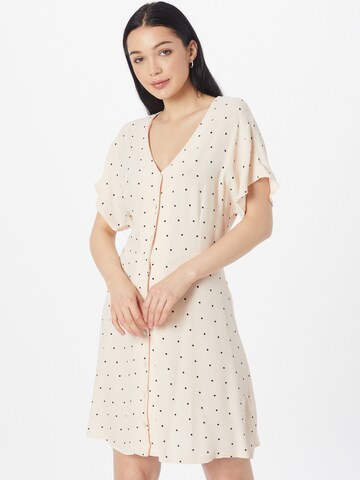 Robe-chemise NA-KD en beige : devant