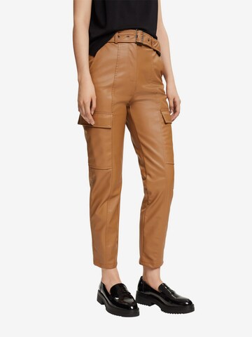 ESPRIT Slim fit Pants in Brown: front