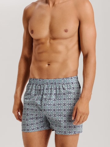 Hanro Boxer shorts ' Fancy Woven ' in Blue: front