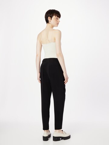 TAIFUN Tapered Trousers with creases in Black