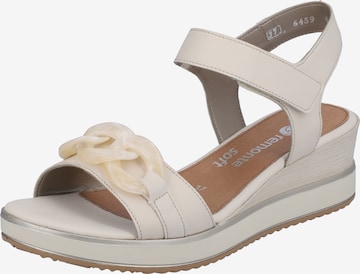 REMONTE Strap Sandals in Beige: front