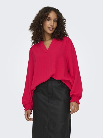 Camicia da donna 'Carmetta' di ONLY Carmakoma in rosso: frontale