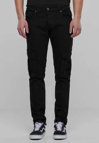 2Y Premium Regular Jeans in Schwarz: Vorderseite