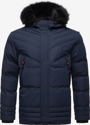 STONE HARBOUR Zimní bunda 'Romaan' – modrá: přední strana