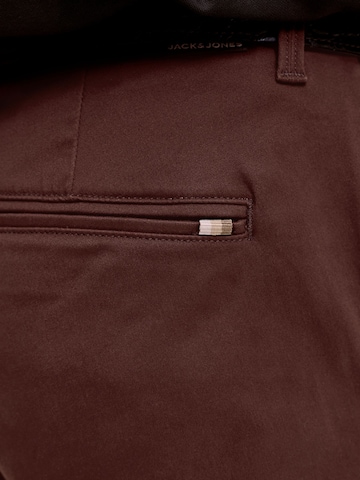 Coupe slim Pantalon chino 'JJIMarco JJBowie' JACK & JONES en marron