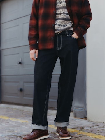 Regular Jeans 'Authentic' de la Next pe negru: față