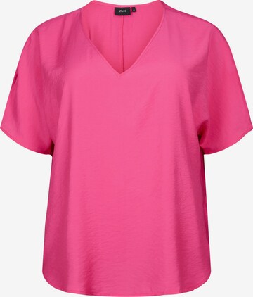 Zizzi Blouse 'KAM' in Roze: voorkant