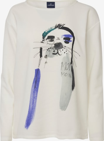 LAURASØN Sweatshirt in Weiß: Vorderseite
