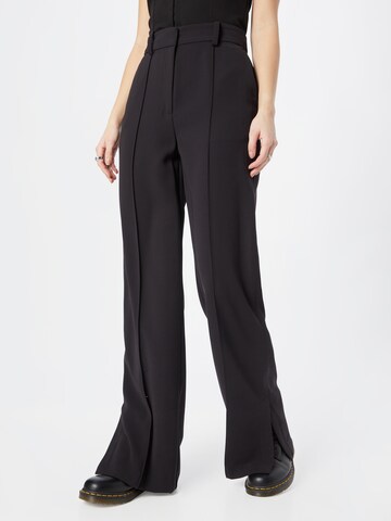 Calvin Klein Lużny krój Spodnie w kant w kolorze czarny: przód