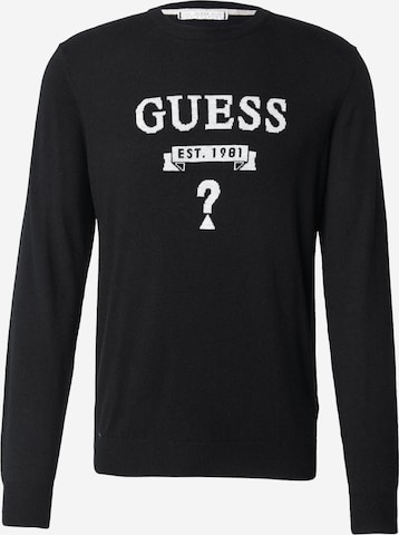 GUESS Neulepaita 'HAMMOND' värissä musta: etupuoli