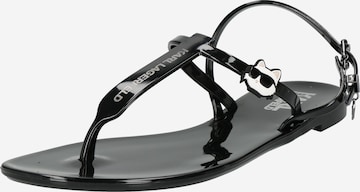 Tongs Karl Lagerfeld en noir : devant