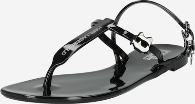 Flip-flops Karl Lagerfeld pe bej / negru / alb, Vizualizare produs