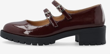 Bianco - Bailarinas con hebilla 'PEARL' en rojo: frente