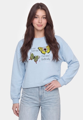 Sweat-shirt MYMO en bleu : devant