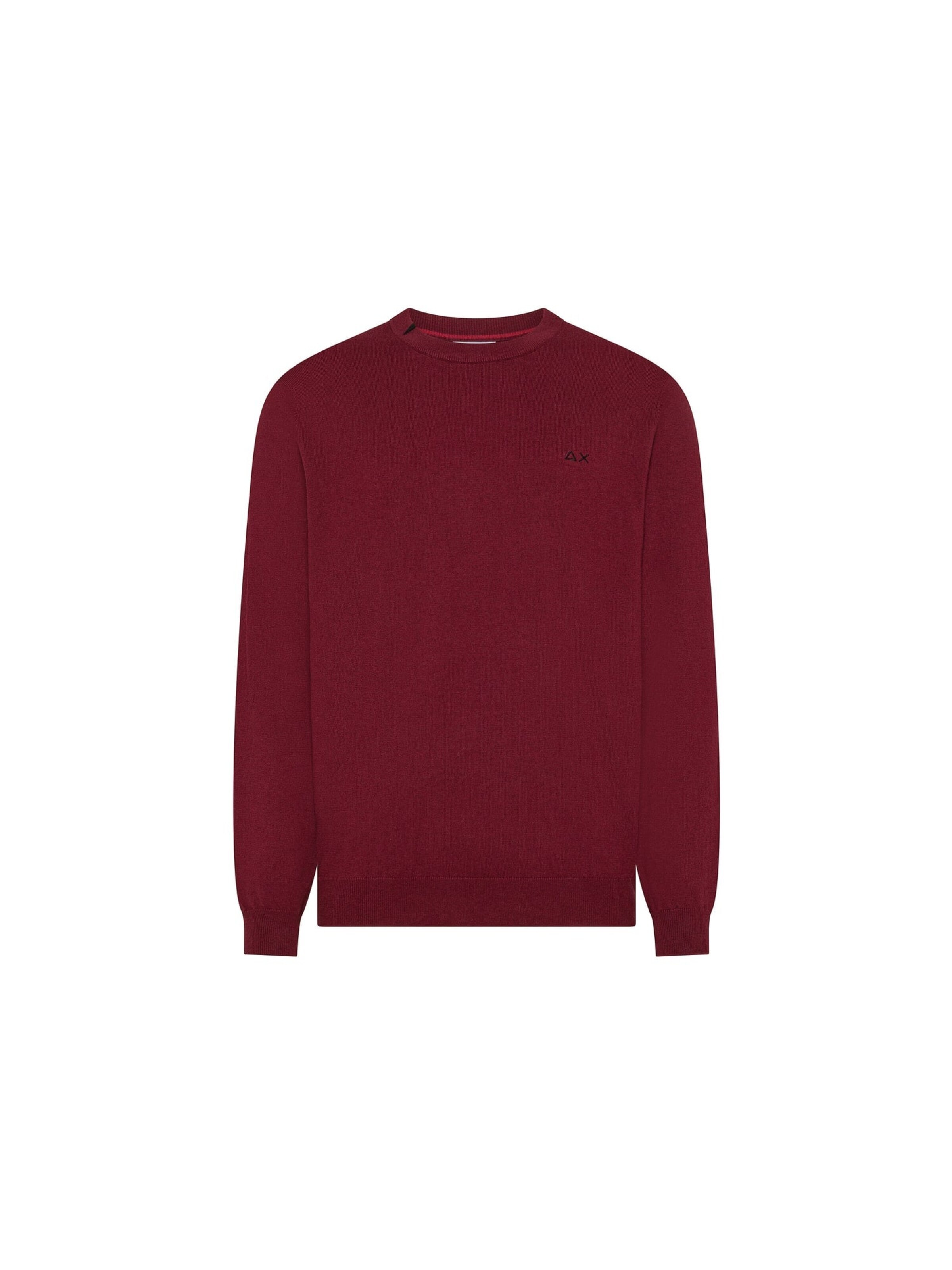 SUN68 Sweater 'Men's Crew Neck Wool and Cotton Sweater' in Red: front