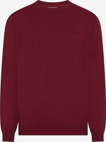 SUN68 Sweater 'Men's Crew Neck Wool and Cotton Sweater' in Red: front