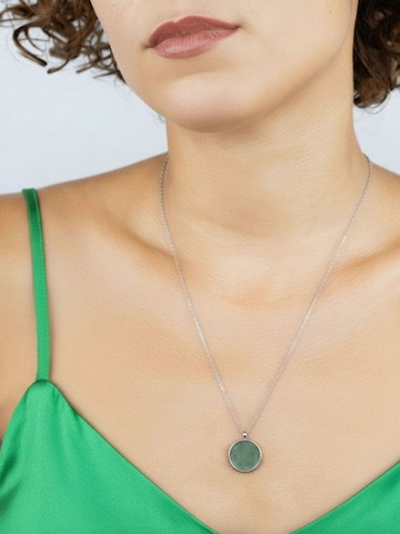 Sergio EngelLančić 'Beach Kette 02 Elegante Edelstahlkette mit Natursteinanhänger' - zelena boja