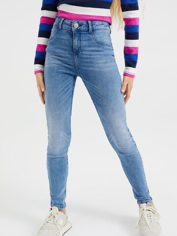 WE Fashion Skinny Jeans in Blauw: voorkant