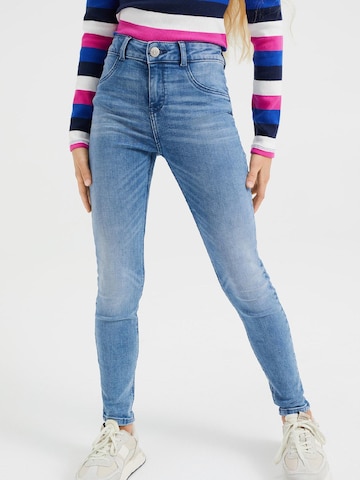 WE Fashion Skinny Jeans in Blue: front