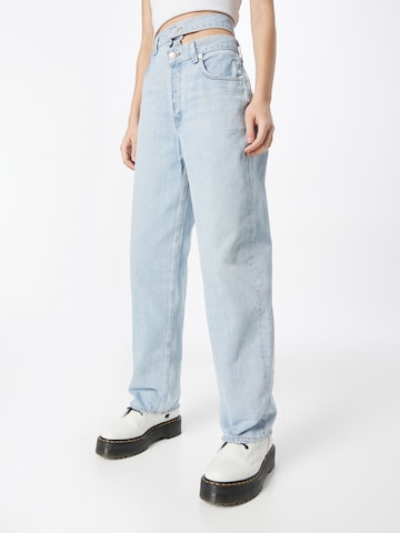 AGOLDE Wide Leg Jeans 'Broken Waistband' i blå: forside