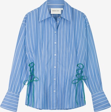Fabienne Chapot Bluse in Blau: Vorderseite