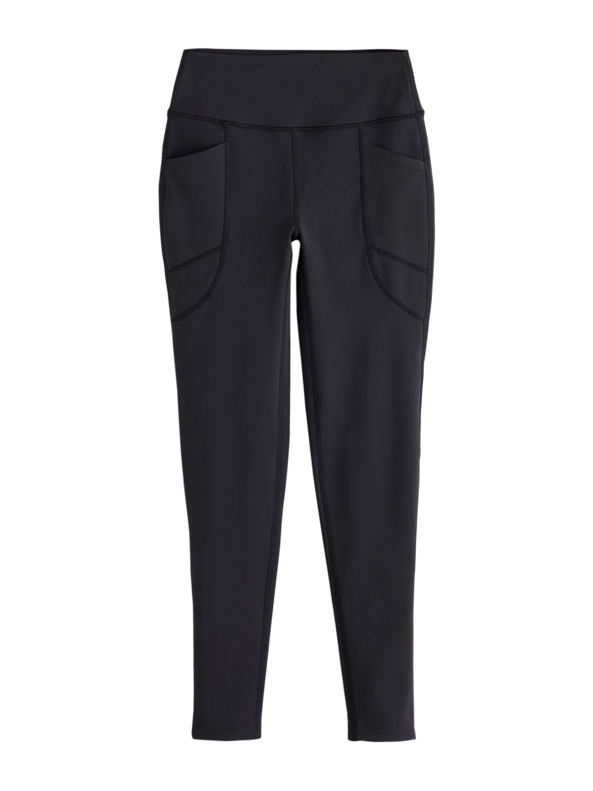self. Skinny Sportbroek in Zwart: voorkant
