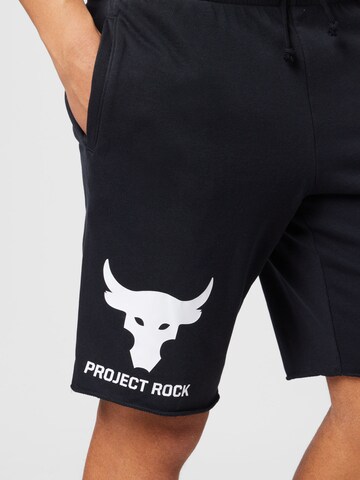 UNDER ARMOUR Tapered Sportbroek 'Project Rock' in Zwart