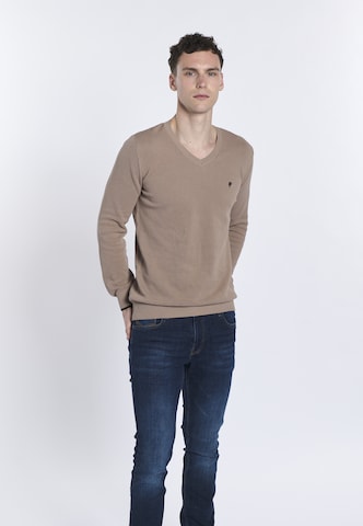 DENIM CULTURE - Pullover ' ROMEO ' em bege