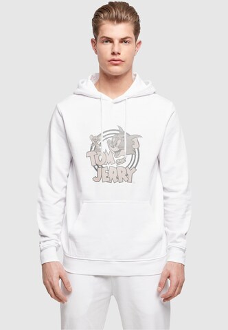 ABSOLUTE CULT Sweatshirt 'Tom and Jerry- Circle' in Weiß: Vorderseite