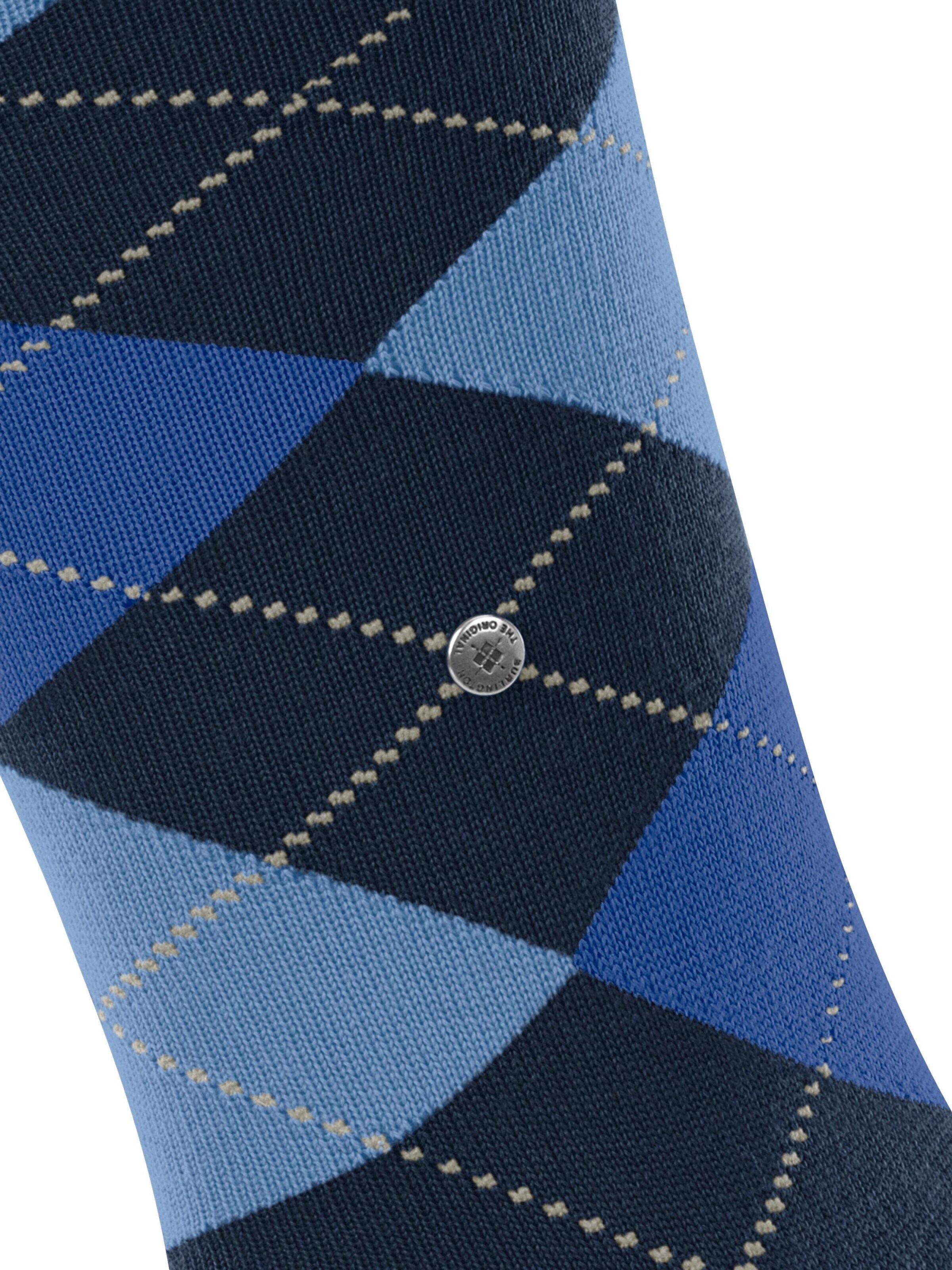 BURLINGTON Knee High Socks 'Edinburgh' in Blue