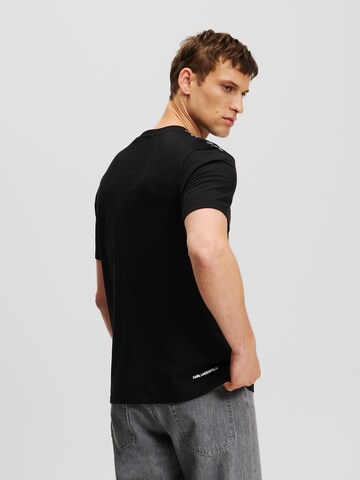 Karl Lagerfeld - Camisa 'MONOGRAM DEGRADE' em preto