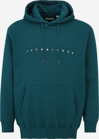 Jack & Jones Plus Collegepaita 'JJEStar' värissä vihreä: etupuoli