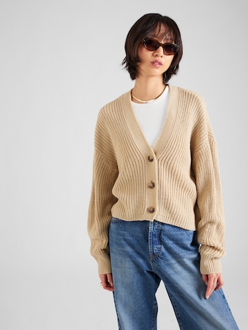 QS by s.Oliver Knit Cardigan in Brown: front