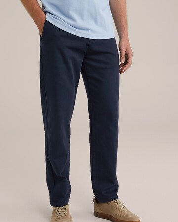 WE Fashion Úzky strih Chino nohavice - Modrá: predná strana