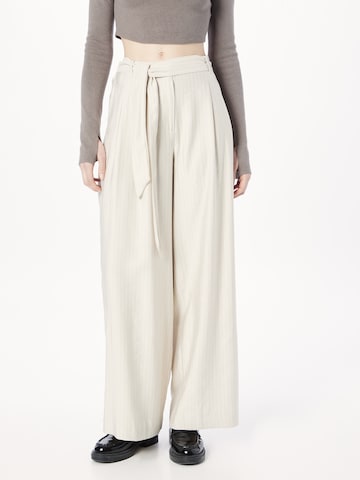 Regular Pantalon à pince 'Joanita' MSCH COPENHAGEN en beige : devant