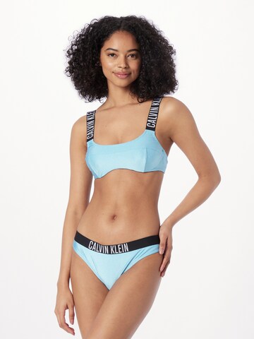 Calvin Klein Swimwear Bralette Bikini Top 'Intense Power' in Blue