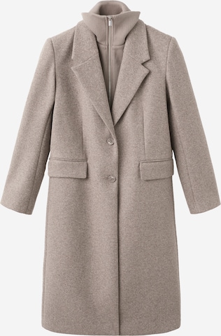 MANGO Pitkä talvitakki 'Carter' värissä beige: etupuoli