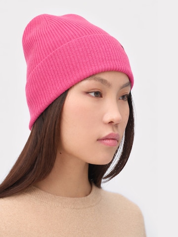 GOBI Cashmere Mössa 'Unisex Cashmere Rib Knit Beanie' i rosa