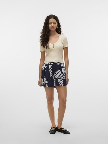 VERO MODA Wide leg Bandplooibroek 'VMJosie' in Blauw