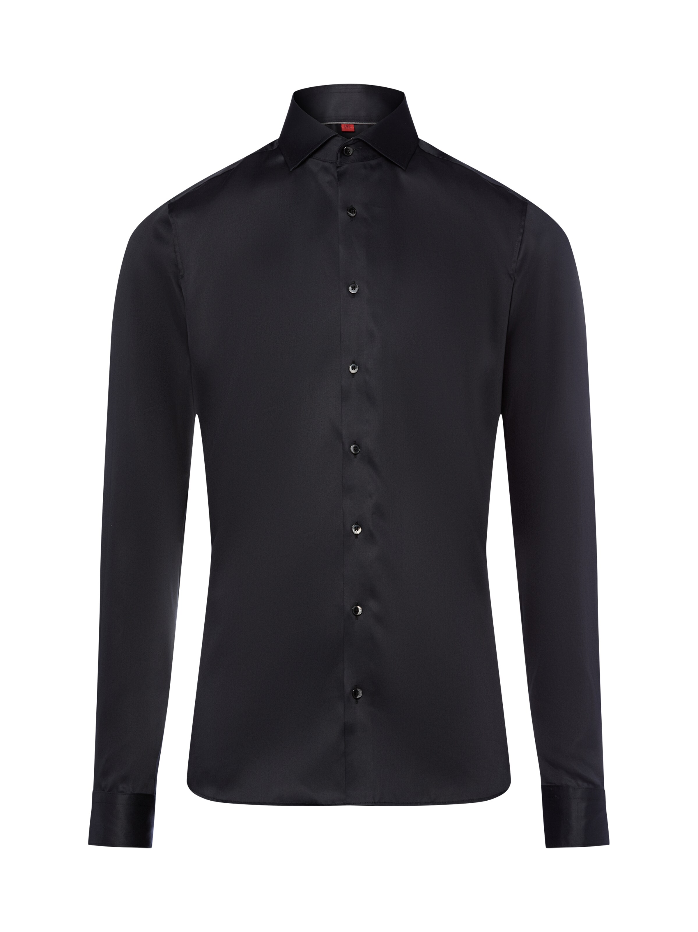 Finshley & Harding Slim Fit Businesshemd in Schwarz: Vorderseite