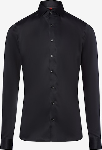 Finshley & Harding Businesshemd in Schwarz: Vorderseite