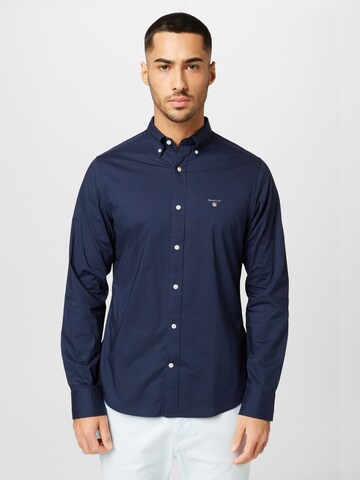 GANT Slim fit Zakelijk overhemd in Blauw: voorkant