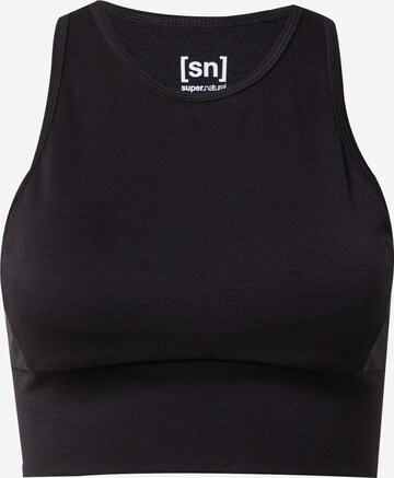 super.natural Sports Bra in Black: front