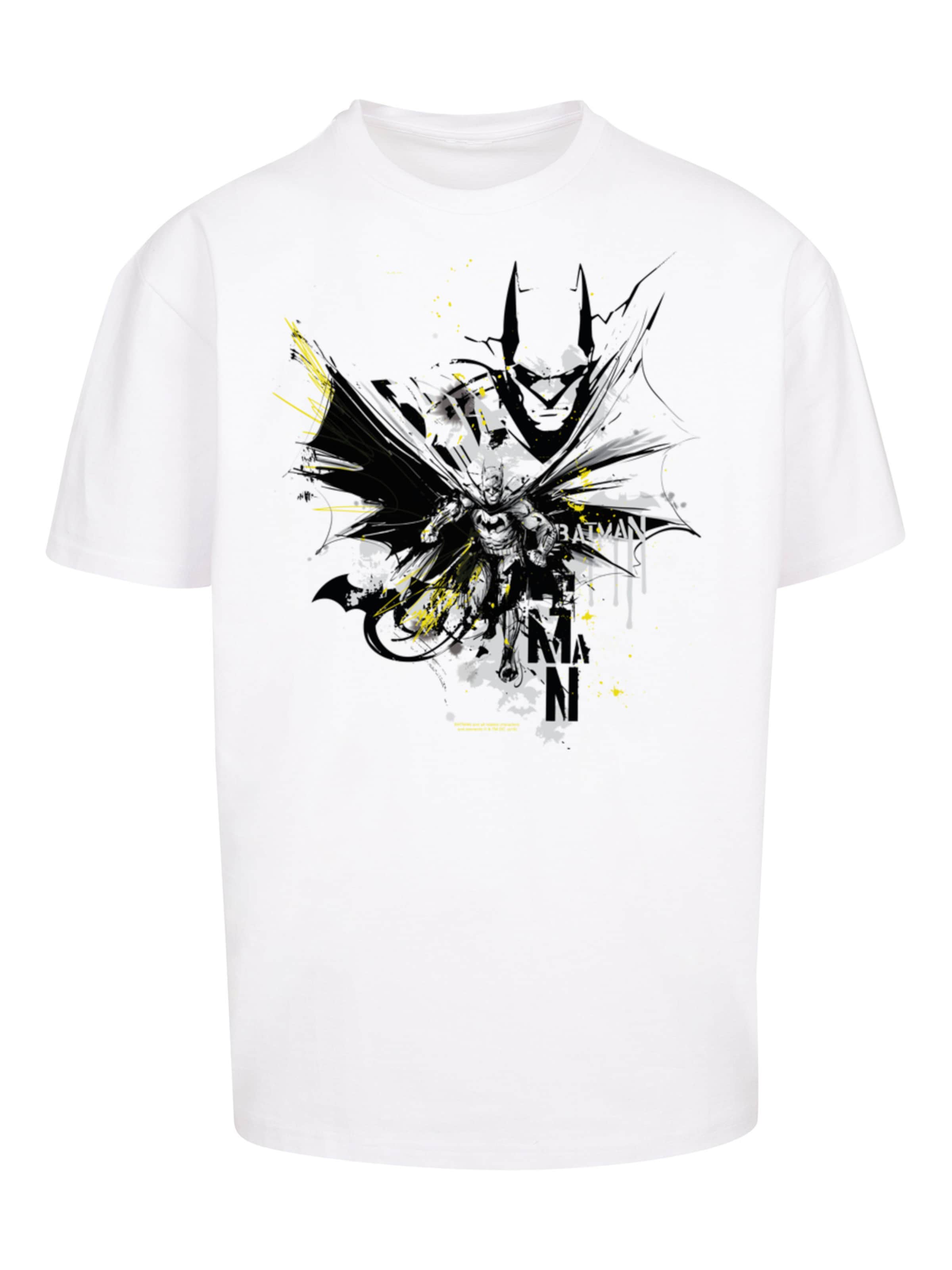 T-Shirt 'DC Comics Batman Batface Splash' F4NT4STIC en blanc : devant