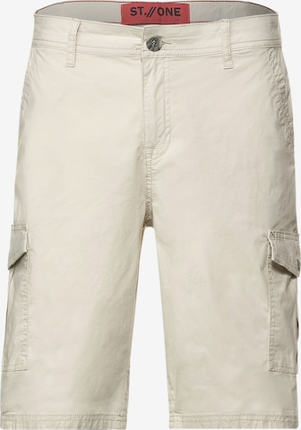 Street One MEN Regular Cargo Pants in Beige: front