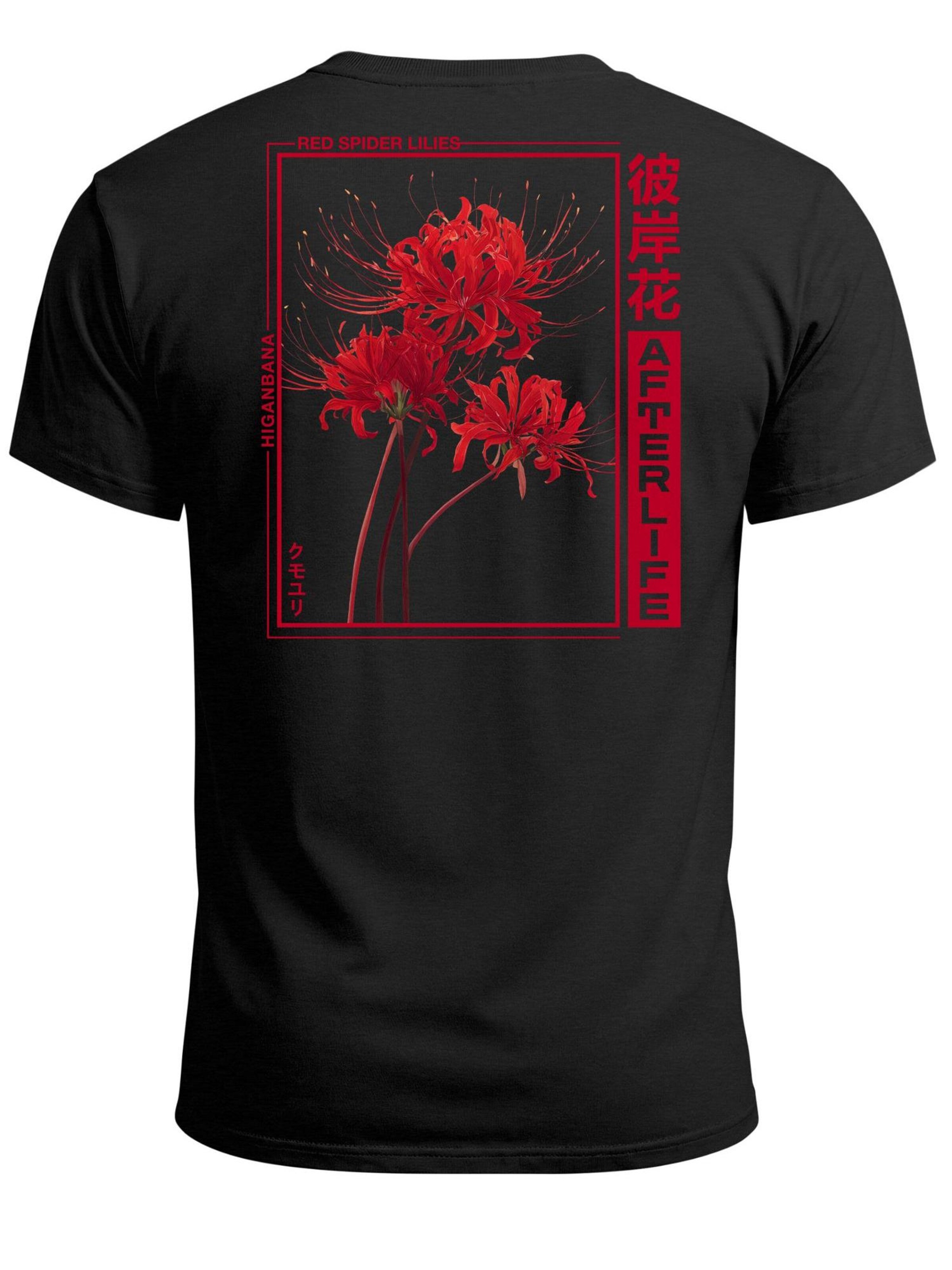 Neverless Shirt 'Spider Lilies' in Black