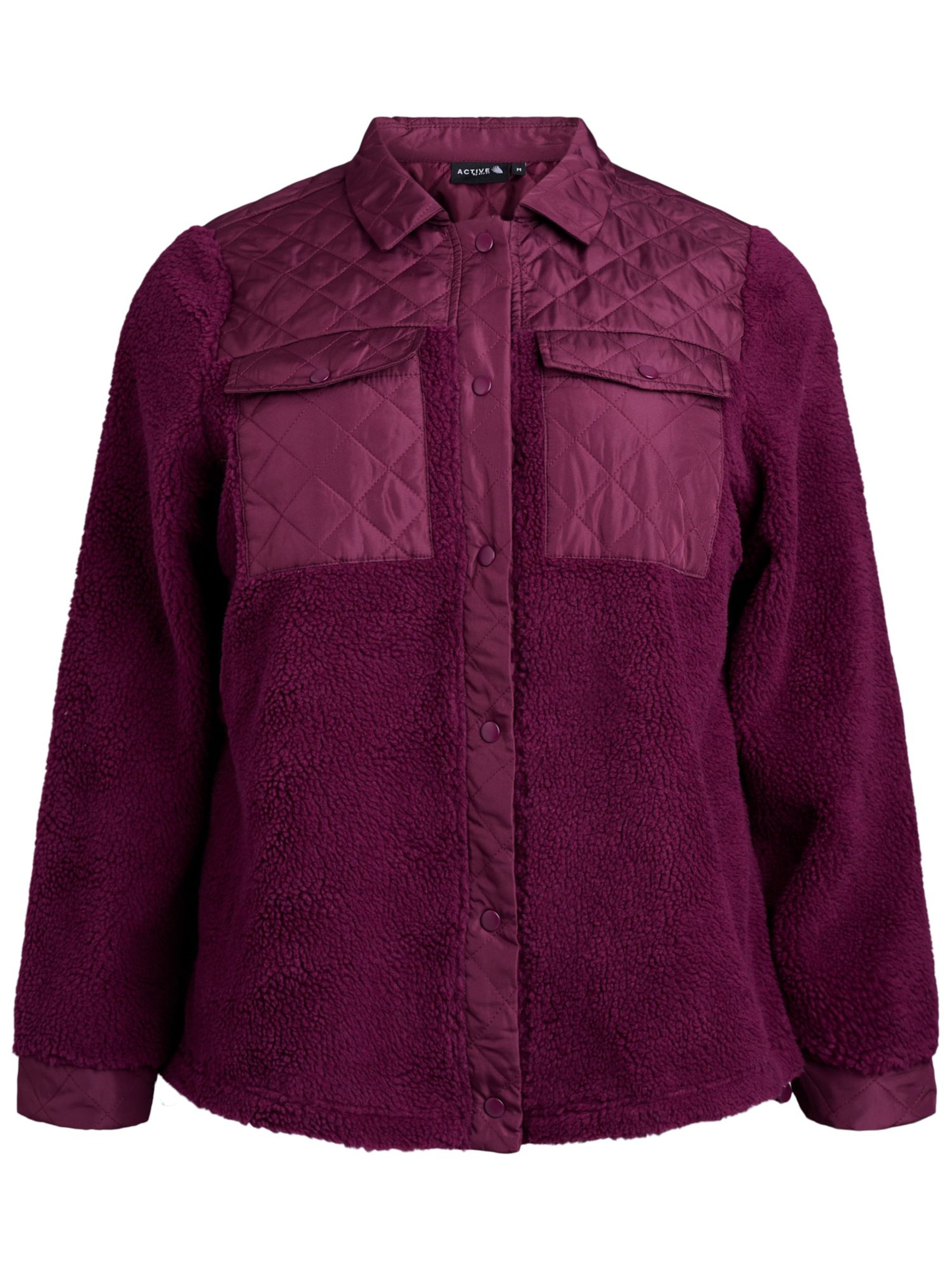 Active by ZizziTehnička flis jakna 'AOPHELIA' - crvena boja: prednji dio