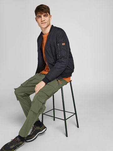 JACK & JONES - Tapered Calças cargo em verde