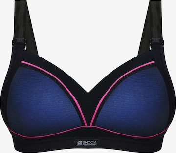 SHOCK ABSORBER Push-up Sports Bra 'Active Sports' in Blue: front